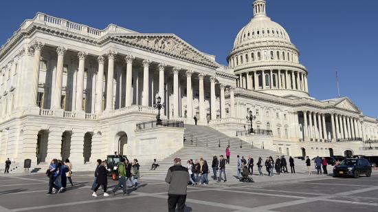 Fotografía de archivo de la fachada del Congreso de Estados Unidos en Washington D.C. en noviembre de 2021.