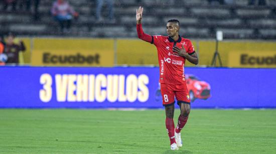 Fidel Martínez, durante un partido de la LigaPro con El Nacional, el 5 de octubre de 2024.