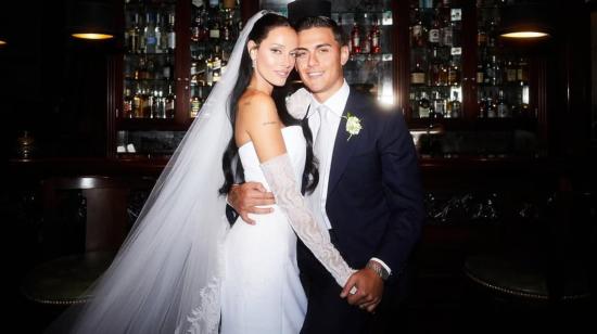 Oriana Sabatini y Paulo Dybala el día de su matrimonio, 20 de julio de 2024.