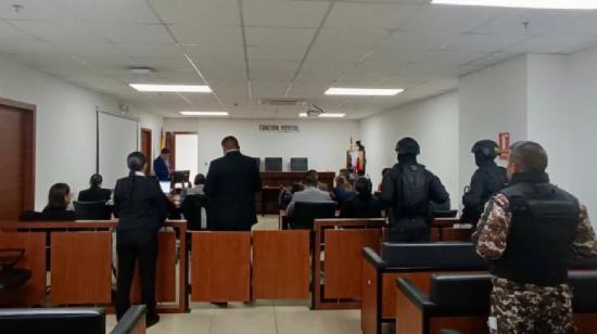 Audiencia del caso Pampa, desarrollada en el Complejo Judicial Norte de Quito, este lunes 23 de diciembre de 2024.