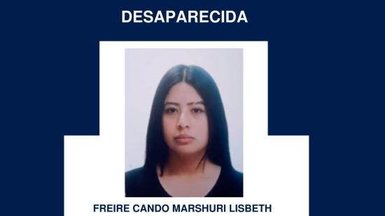 Ficha de persona desaparecida de Marshuri Lisbeth Freire.