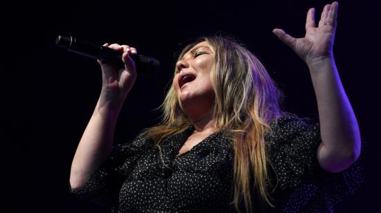 Amaia Montero en un concierto durante su gira 'Nacidos para creer', 17 de mayo de 2019.