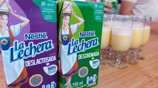 Imagen referencial de dos envases de la marca La Lechera, de Nestlé Ecuador, de la que Gloria Foods tendrá derecho de uso desde enero de 2025.