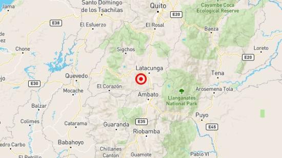 Temblor registrado en Pujili, Cotopaxi, 9 de enero de 2025.