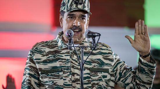 El presidente de Venezuela, Nicolás Maduro, habla durante un acto en Caracas, el 8 de enero de 2025.