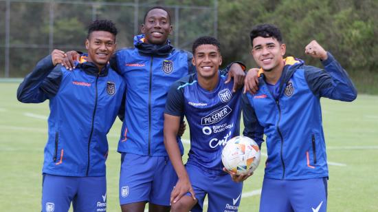 Los jugadores que son parte de la selección de Ecuador, previo al Sudamericano Sub 20, el 10 de enero de 2025.