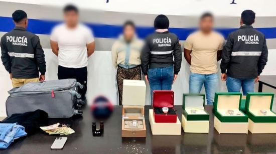 Personas detenidas en Quito por robar casas con el uso de escopolamina.