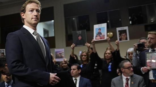 Mark Zuckerberg comparece ante el Senado de Estados Unidos, el 31 de enero de 2024.