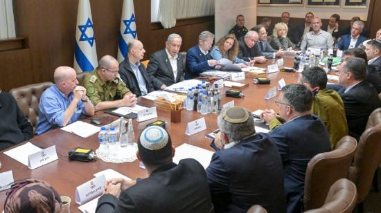 Imagen referencial de una reunión del gabinete del primer ministro israelí, Benjamín Netanyahu.