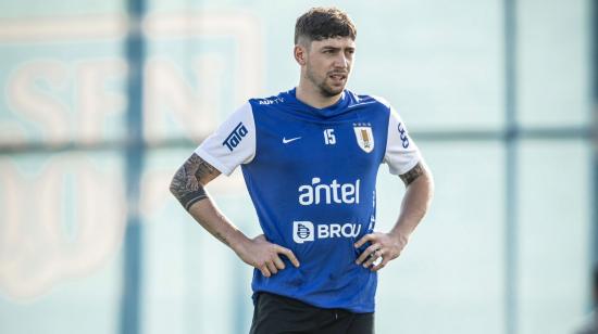 Federico Valverde, durante un entrenamiento con la selección de Uruguay, el 19 de marzo de 2025.