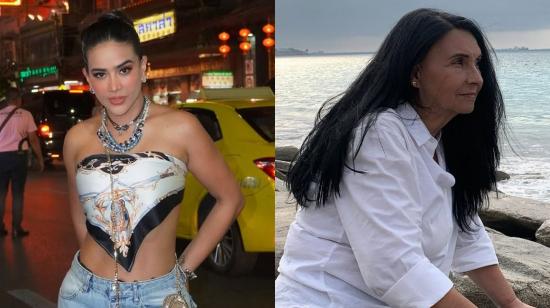 Las presentadoras de televisión Michela Pincay y Ana Buljubasich, 16y 24 de noviembre de 2024.