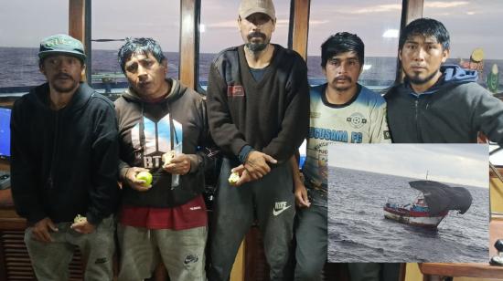Pescadores peruanos rescatados en San Cristóbal, Galápagos, llegarán a tierra firme el 10 de mayo de 2025.