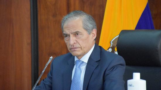 Fernando Muñoz, juez del Tribunal Contencioso Electoral (TCE) durante una audiencia.