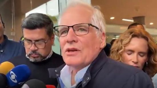 Miguel Uribe Londoño, padre del senador Miguel Uribe Turbay, en declaraciones a la prensa el 9 de junio de 2025, en Colombia.
