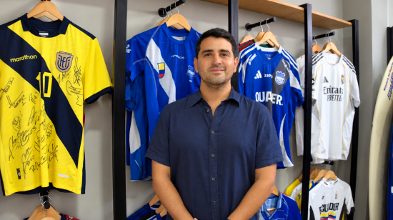 José David Jiménez, presidente de Emelec, durante una entrevista con PRIMICIAS, el lunes 12 de octubre de 2026.