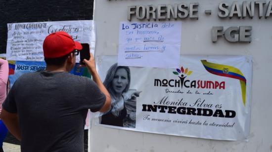 La unidad forense de Santa Elena, en donde permanecieron los restos de Mónika Silva, el 15 de octubre de 2026.