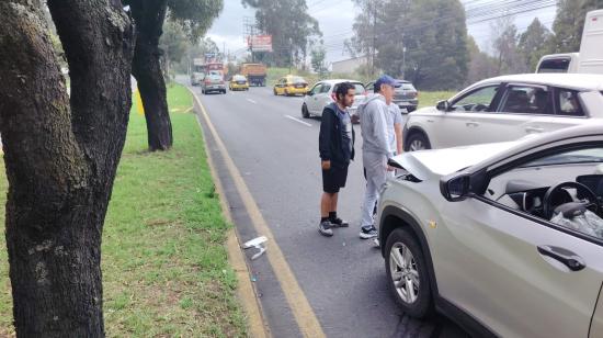 Accidente de tránsito en la autopista General Rumiñahui, el 16 de octubre de 2026.