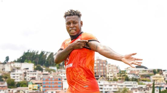 Gabriel Cortez, jugador ofensivo del Libertad celebra uno de los goles del equipo ante Guayaquil City, el sábado 17 de octubre de 2026.