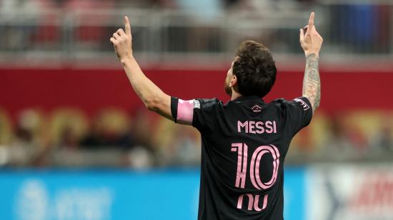 Lionel Messi, del Inter Miami CF, celebra un gol ante el Atlanta United FC, disputado en el Mercedes-Benz Stadium, el 17 de octubre de 2026 en Atlanta.