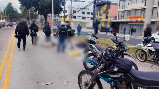 Accidente de tránsito en el cruce de las avenidas 10 de Agosto y Río Coca, en el norte de Quito.