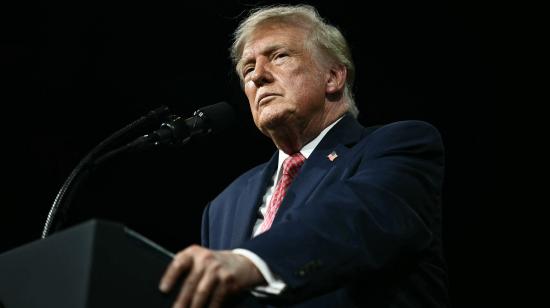 El presidente de Estados Unidos, Donald Trump, interviene durante un mitin de campaña, 19 de octubre de 2026.