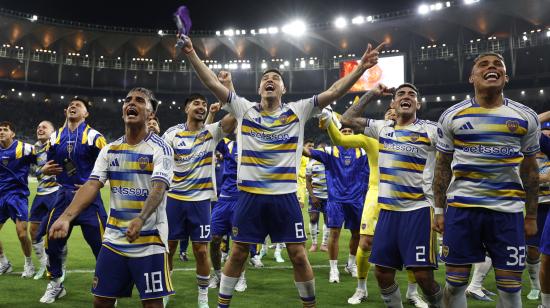 Jugadores de Boca Juniors celebran la victoria ante Vasco da Gama tras la semifinal de vuelta de la Copa Sudamericana, el martes 20 de octubre de 2026.