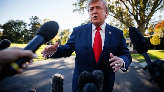 El presidente Donald Trump en declaraciones de prensa en Estados Unidos, 21 de octubre de 2026.