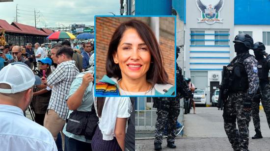 Composición fotográfica del Cuartel Modelo de Guayaquil, donde permanece detenida Luisa González.