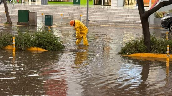 Inundaciones por las lluvias en Quito, 22 de octubre de 2026.