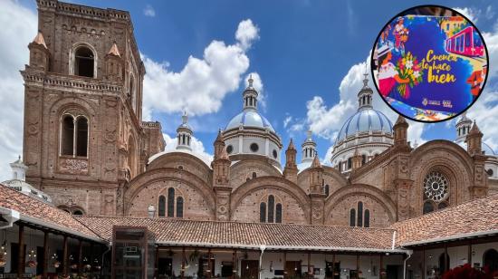 Composición fotográfica de las cúpulas de la Catedral de Cuenca con la portada de la agenda de fiestas lanzada este 23 de octubre de 2026.