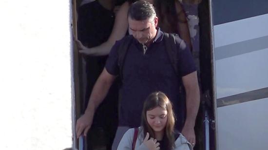 Captura de video que muestra al excandidato presidencial brasileño Flávio Bolsonaro a su arribo a Miami, Estados Unidos, el 28 de octubre de 2026.