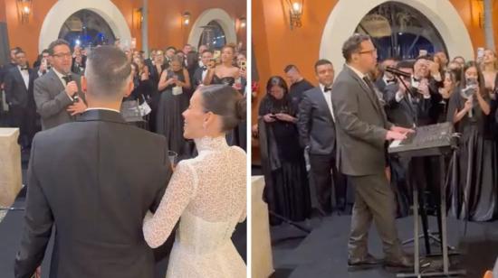 Juan Fernando Velasco cantando en una boda en Colombia, 29 de octubre de 2026.