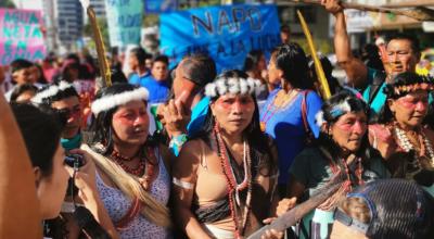 Protesta indígena. Ecuador.