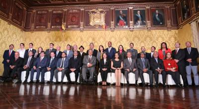 Foto del gabinete ministerial tomada en diciembre de 2018.