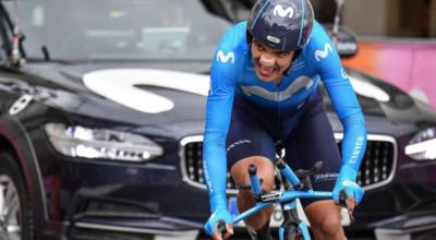 El ecuatoriano Richard Carapaz (Movistar) se impuso este sábado con una exhibición en la subida a San Carlo en la decimocuarta etapa del Giro de Italia,