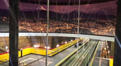 Imagen del mural de la estación Iñaquito del futuro Metro de Quito.