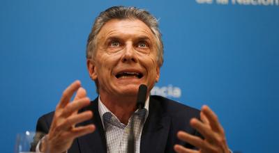 Mauricio Macri, presidente de Argentina, durante una rueda de prensa tras las elecciones primarias en su país.