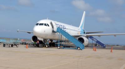 Uno de los aviones de la flota que tiene Tame.