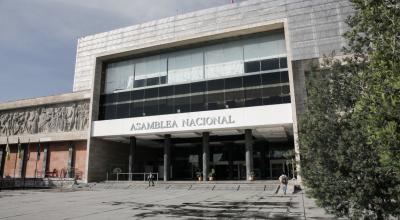 Fachada de la Asamblea Nacional, en Quito. 