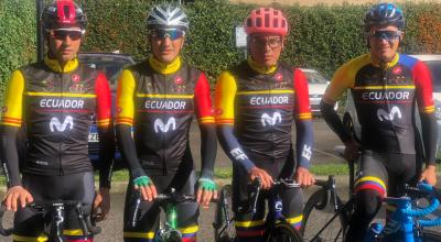 Jefferson Cepeda, Jhonatan Narváez, Jonathan Caicedo y Richard Carapaz, se alistan para el Mundial de Ciclismo. 