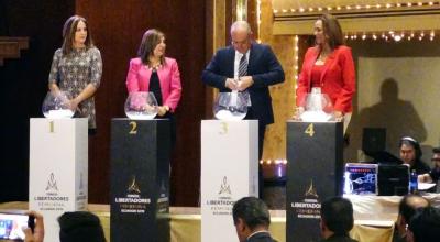 Sorteo de grupos de la Copa Libertadores femenina 2019 en Quito. 