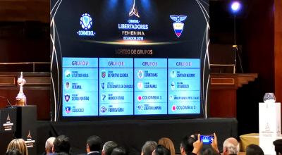 Sorteo de la Copa Libertadores femenina en Quito. 