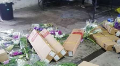 Varias fincas de flores fueron atacadas durante las protestas. 