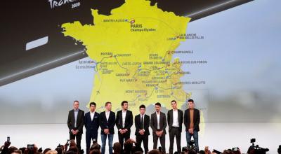 Chris Froome, Egan Bernal, Steven Kruijswijk, Thibault Pinot, Caleb Ewan, Julian Alaphilippe, Warren Barguil y Romain Bardet asistieron al lanzamiento del Tour de Francia 2020. 