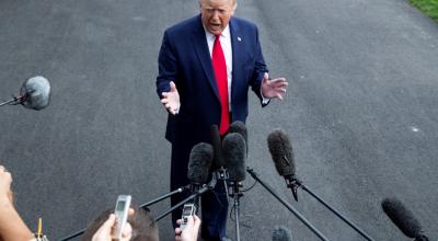 El Presidente de Estados Unidos hablando con los medios el pasado 25 de octubre.