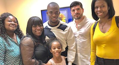 Enner Valencia en el reencuentro con su hija en el estado de Florida, Estados Unidos. 