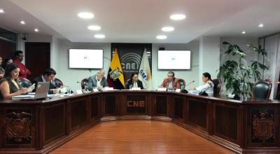 Sesión del Pleno del CNE, el 31 de octubre de 2019.