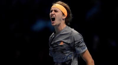 Alexander Zverev ganó su primer encuentro en Finales ATP contra Rafael Nadal, en Londres. 