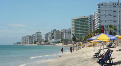 Las playas del cantón Salinas, en Santa Elena, atractivo turístico de Ecuador.