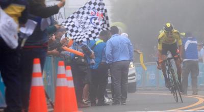 El ciclista Daniel Bonilla en la cronoesacalada de la octava etapa de la Vuelta a Costa Rica. 